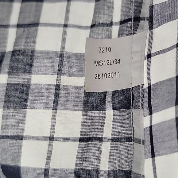 Peter MILLAR Men's XL Long-Sleeve Button-Down Shirt Blue and White Plaid - Picture 6 of 7